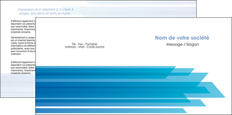 creation graphique en ligne depliant 2 volets  4 pages  bleu couleurs froides trait MIF59609