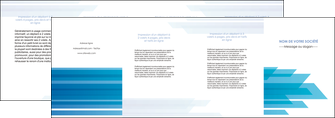 impression depliant 4 volets  8 pages  bleu couleurs froides trait MIF59621