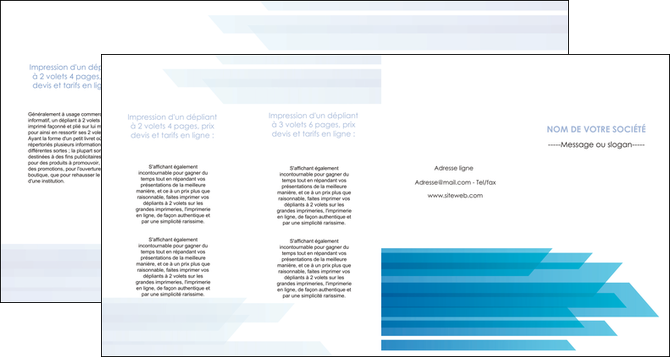 faire modele a imprimer depliant 4 volets  8 pages  bleu couleurs froides trait MFLUOO59625