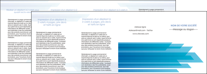 impression depliant 4 volets  8 pages  bleu couleurs froides trait MFLUOO59627