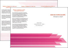 modele depliant 3 volets  6 pages  rose fond rose trait MLIG59665