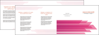 personnaliser modele de depliant 4 volets  8 pages  rose fond rose trait MLIG59683
