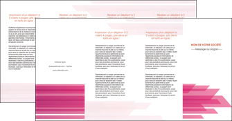 impression depliant 4 volets  8 pages  rose fond rose trait MLIG59687