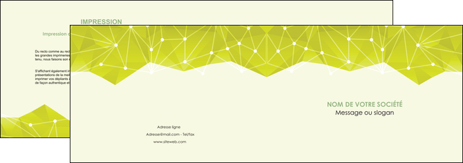modele en ligne depliant 2 volets  4 pages  graphisme vert fond vert colore MIDBE60051