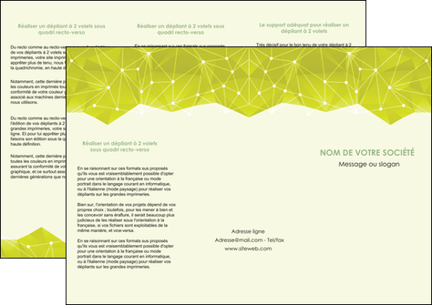 impression depliant 3 volets  6 pages  graphisme vert fond vert colore MIDBE60059