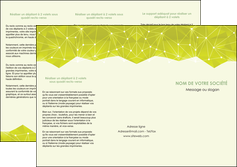 impression depliant 3 volets  6 pages  graphisme vert fond vert colore MIF60059