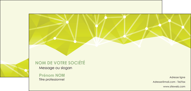 impression carte de correspondance graphisme vert fond vert colore MIDBE60071