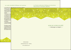 imprimerie depliant 2 volets  4 pages  graphisme vert fond vert colore MIF60073
