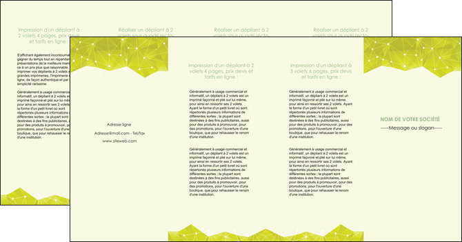 personnaliser maquette depliant 4 volets  8 pages  graphisme vert fond vert colore MIDBE60081