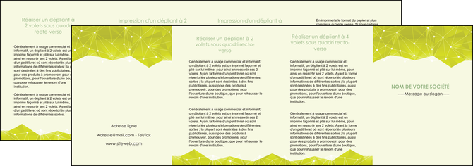 imprimer depliant 4 volets  8 pages  graphisme vert fond vert colore MIDBE60083