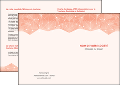 creation graphique en ligne depliant 2 volets  4 pages  saumon fond saumon pastel tendre MFLUOO60465