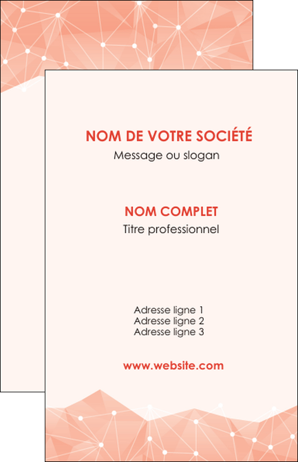 realiser carte de visite saumon fond saumon pastel tendre MIDBE60469