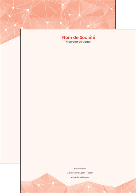 modele en ligne tete de lettre saumon fond saumon pastel tendre MIDBE60491
