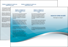imprimerie depliant 3 volets  6 pages  bleu bleu pastel fond au bleu pastel MFLUOO60537