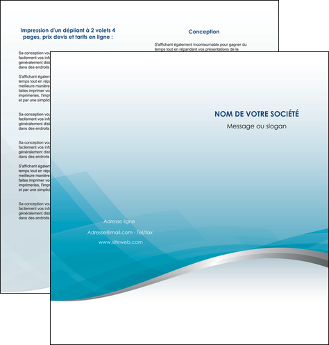 exemple depliant 2 volets  4 pages  bleu bleu pastel fond au bleu pastel MFLUOO60539
