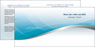 imprimerie depliant 2 volets  4 pages  bleu bleu pastel fond au bleu pastel MFLUOO60541