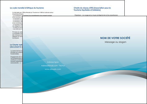impression depliant 2 volets  4 pages  bleu bleu pastel fond au bleu pastel MFLUOO60551