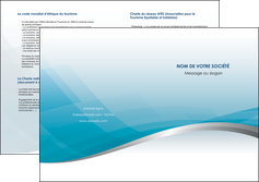 impression depliant 2 volets  4 pages  bleu bleu pastel fond au bleu pastel MFLUOO60551
