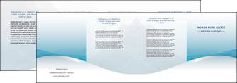 realiser depliant 4 volets  8 pages  bleu bleu pastel fond au bleu pastel MFLUOO60553