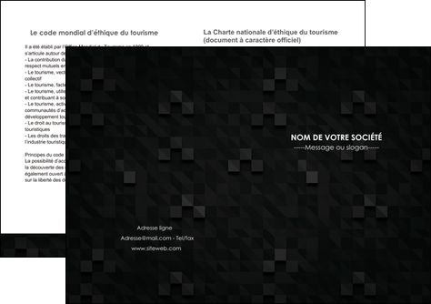 faire modele a imprimer depliant 2 volets  4 pages  gris fond gris fonce MFLUOO61443
