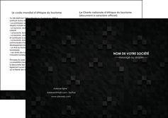 faire modele a imprimer depliant 2 volets  4 pages  gris fond gris fonce MLGI61443