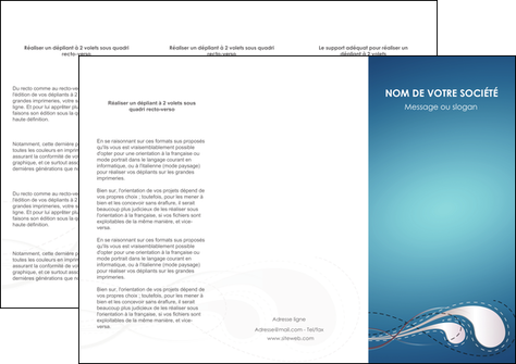 creer modele en ligne depliant 3 volets  6 pages  bleu fond bleu couleurs froides MIDBE61689