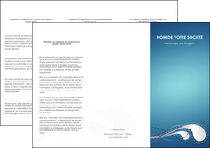 creer modele en ligne depliant 3 volets  6 pages  bleu fond bleu couleurs froides MIDBE61689