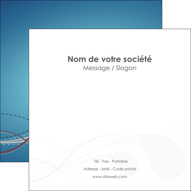 personnaliser modele de flyers bleu fond bleu couleurs froides MIDBE61695