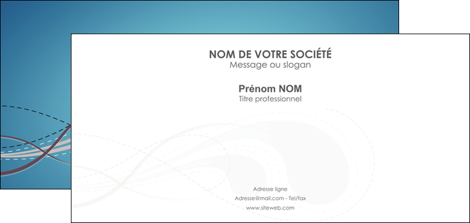faire modele a imprimer carte de correspondance bleu fond bleu couleurs froides MIDBE61701