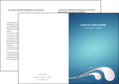 modele en ligne depliant 2 volets  4 pages  bleu fond bleu couleurs froides MIDBE61703