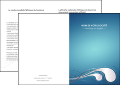 modele en ligne depliant 2 volets  4 pages  bleu fond bleu couleurs froides MIDBE61703