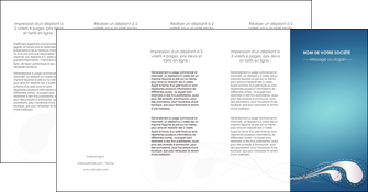 faire depliant 4 volets  8 pages  bleu fond bleu couleurs froides MIDBE61711