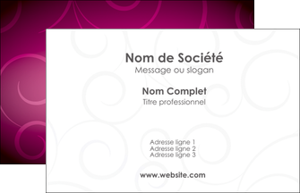 realiser carte de visite fushia rose courbes MLGI61883