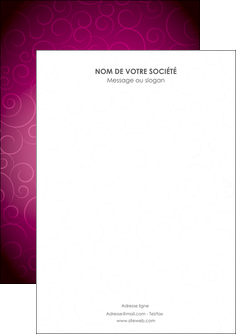 maquette en ligne a personnaliser flyers fushia rose courbes MLGI61885