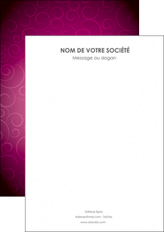 personnaliser maquette flyers fushia rose courbes MLGI61887
