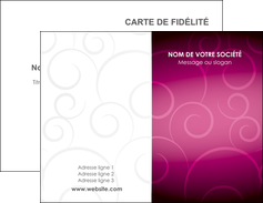 exemple carte de visite fushia rose courbes MLGI61893