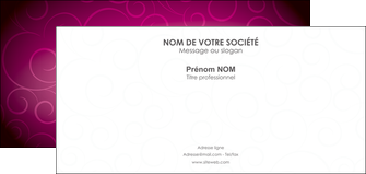 maquette en ligne a personnaliser carte de correspondance fushia rose courbes MLGI61921