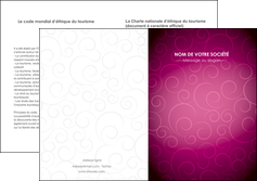 realiser depliant 2 volets  4 pages  fushia rose courbes MLGI61923