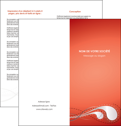 exemple depliant 2 volets  4 pages  rouge couleur rouge orange MLIGBE62025