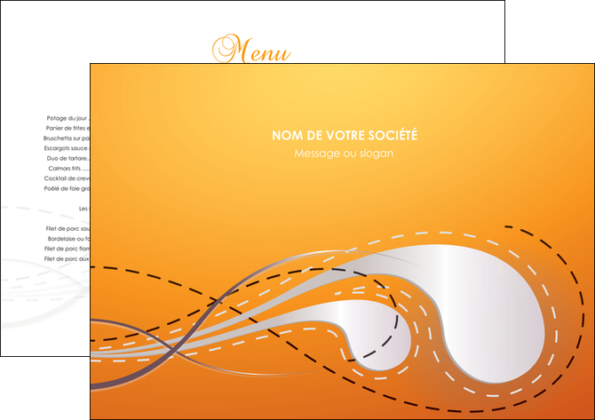 exemple set de table orange abstrait abstraction MFLUOO62049