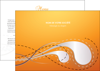 exemple set de table orange abstrait abstraction MFLUOO62049