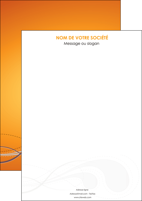 modele affiche orange abstrait abstraction MFLUOO62051