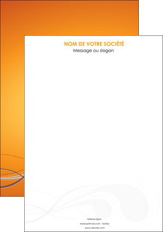 modele affiche orange abstrait abstraction MFLUOO62051