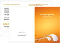 faire depliant 2 volets  4 pages  orange abstrait abstraction MFLUOO62055