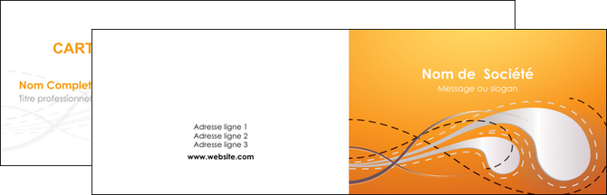 impression carte de visite orange abstrait abstraction MFLUOO62057