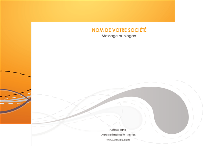maquette en ligne a personnaliser affiche orange abstrait abstraction MFLUOO62067