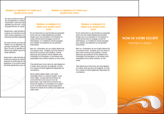 exemple depliant 3 volets  6 pages  orange abstrait abstraction MFLUOO62075