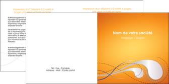 creer modele en ligne depliant 2 volets  4 pages  orange abstrait abstraction MFLUOO62079