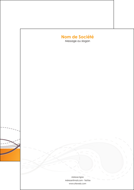 creer modele en ligne tete de lettre orange abstrait abstraction MFLUOO62081