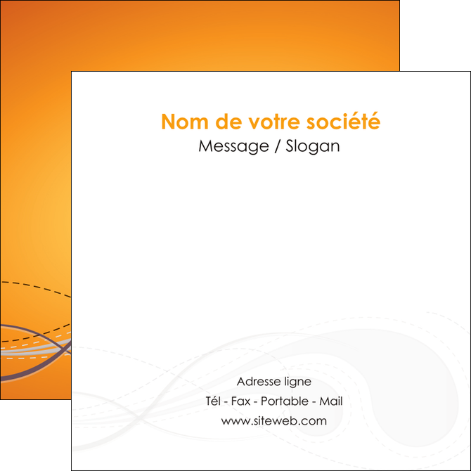 personnaliser modele de flyers orange abstrait abstraction MFLUOO62083